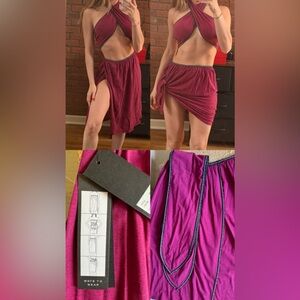 Y2K Marc Jacobs Magenta Wrap Skirt/Dress